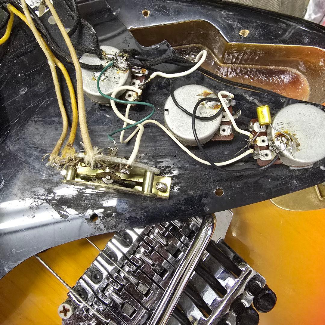 ジ*グ様 カスタマイズエレキギター　FERNANDESプレート　fenderピッ