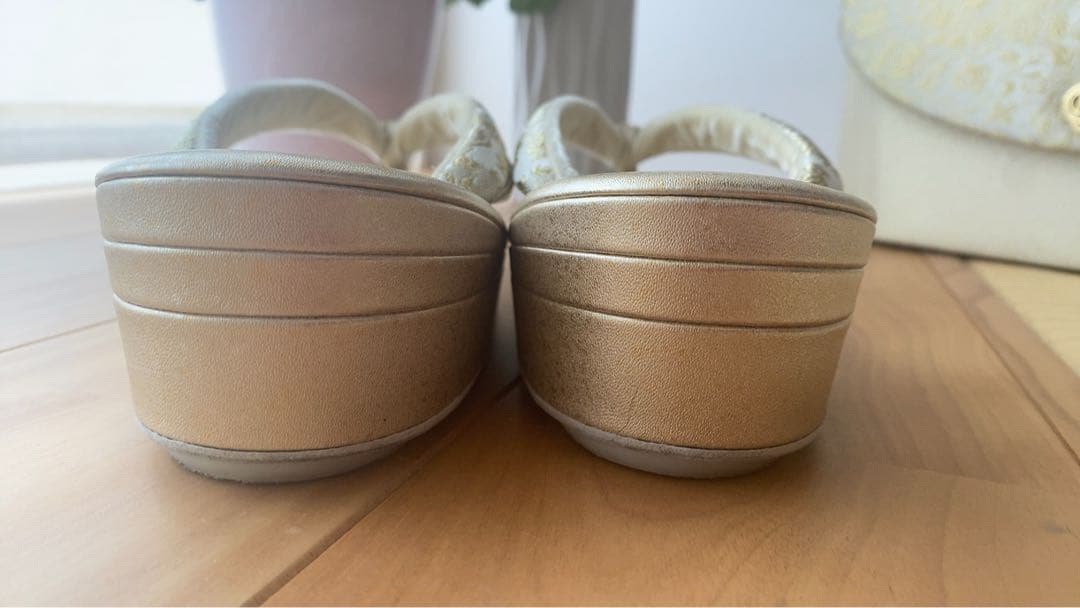 紗織 美品 草履バッグセット パールトーン 入学式 結婚式 成人式