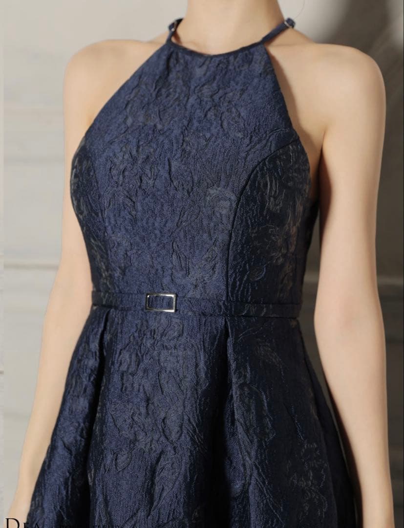 ROBE de fleurs xsサイズ ネイビー キャバドレス