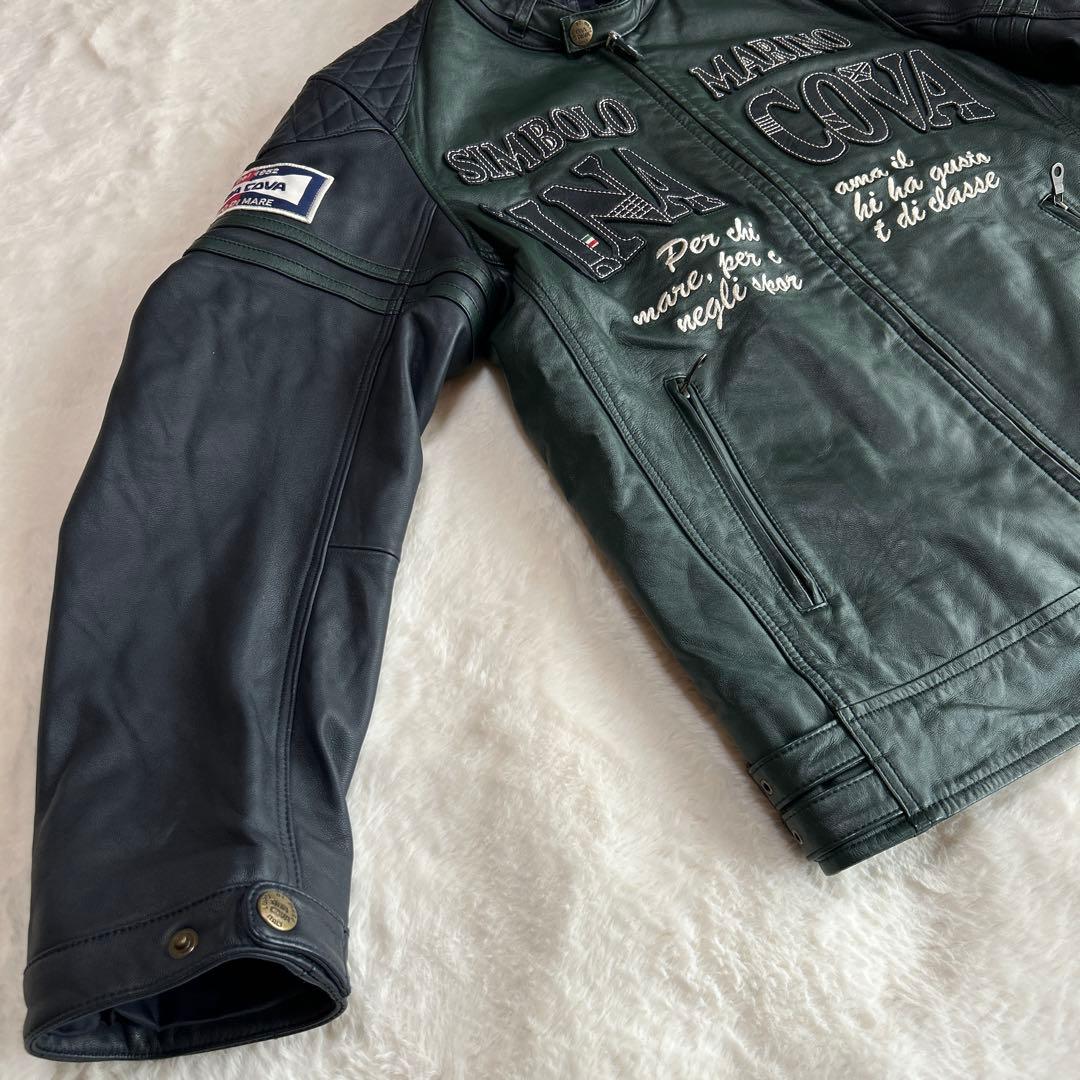 SINA COVA⭐︎L シナコバ レザーライダースジャケット シングル パテット