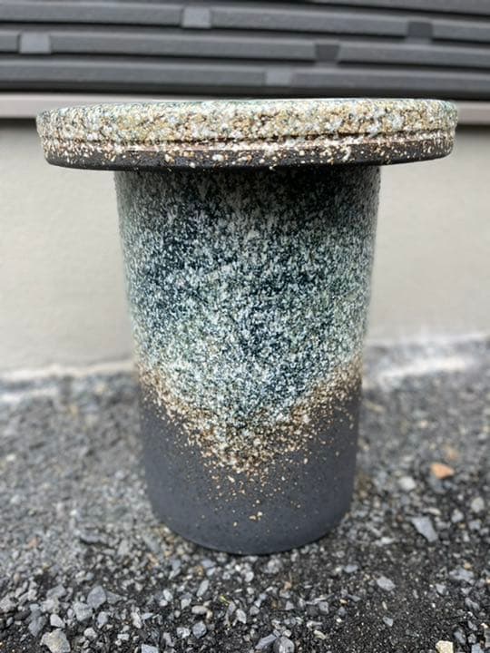 宝福寿吉 信楽焼 青窯肌 ガーデンテーブルセット 直径４６cm