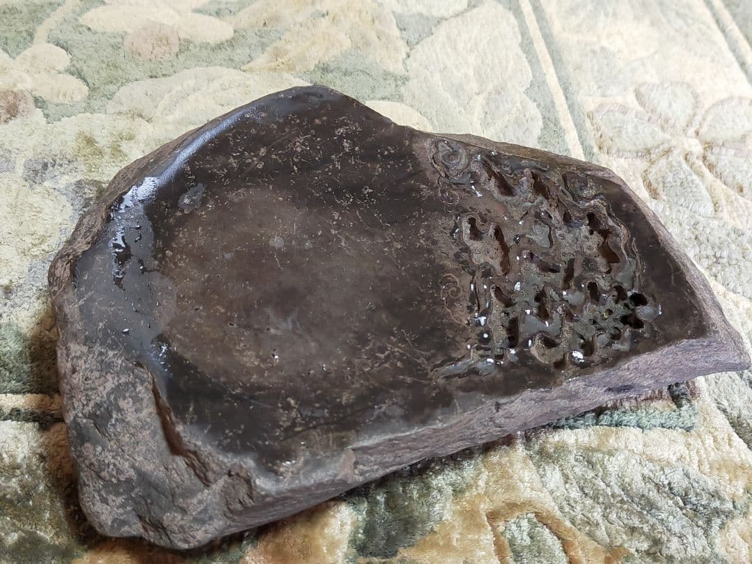 ♥中国　端渓硯　古硯　2.4kg　６　端渓　硯　骨董品