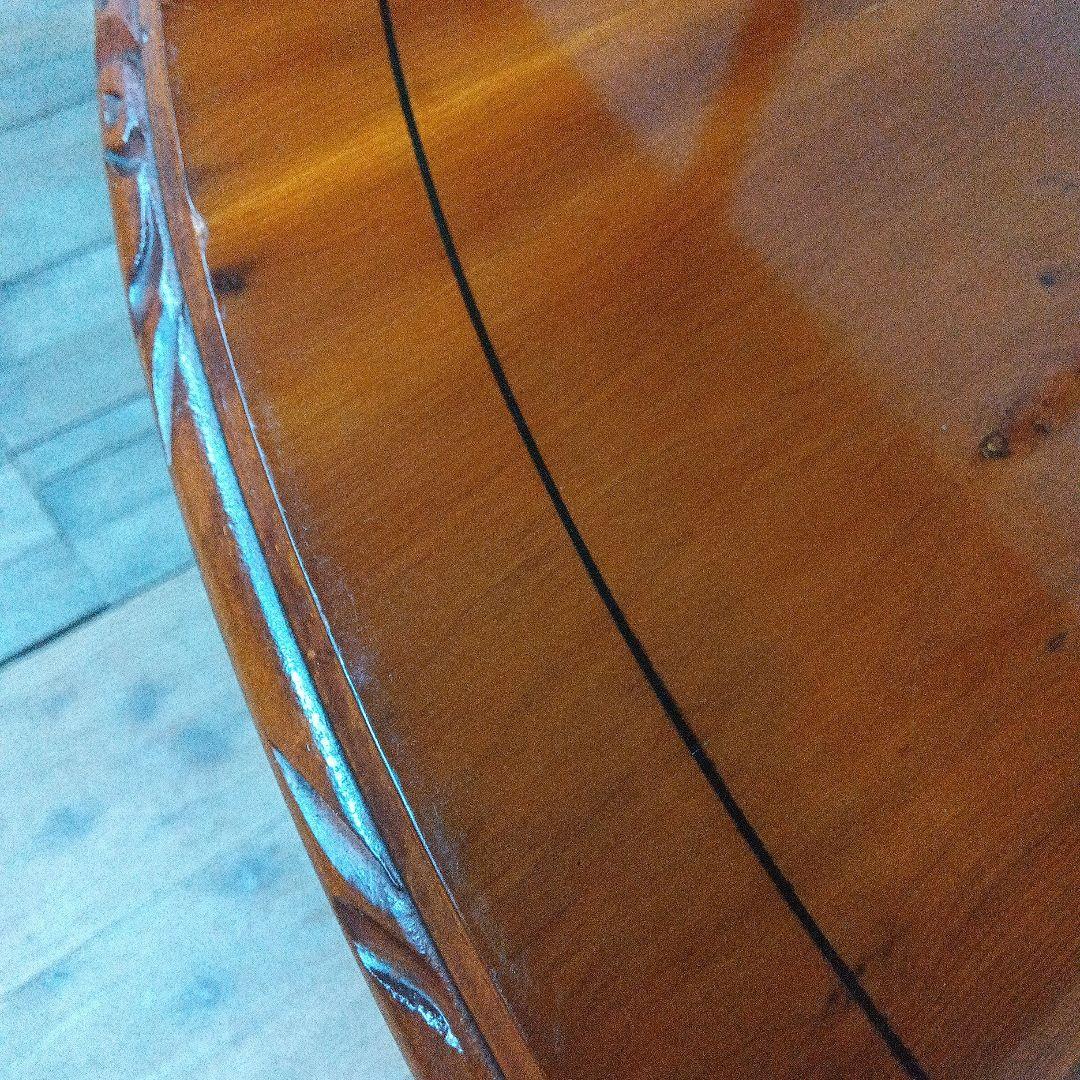 イギリス アンティーク 家具 コーナーサイドテーブル 猫脚 木製 6911d