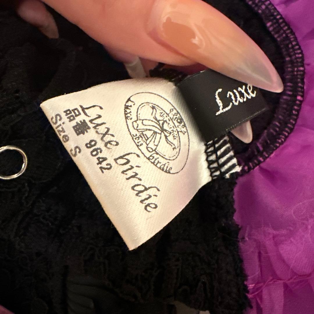 〚リュクスバーディ〛 犬用ドレス Sサイズ 黒・紫