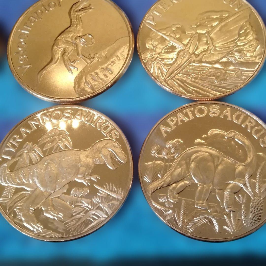 レア品 恐竜 銅貨 ラウンド 1オンス 純銅