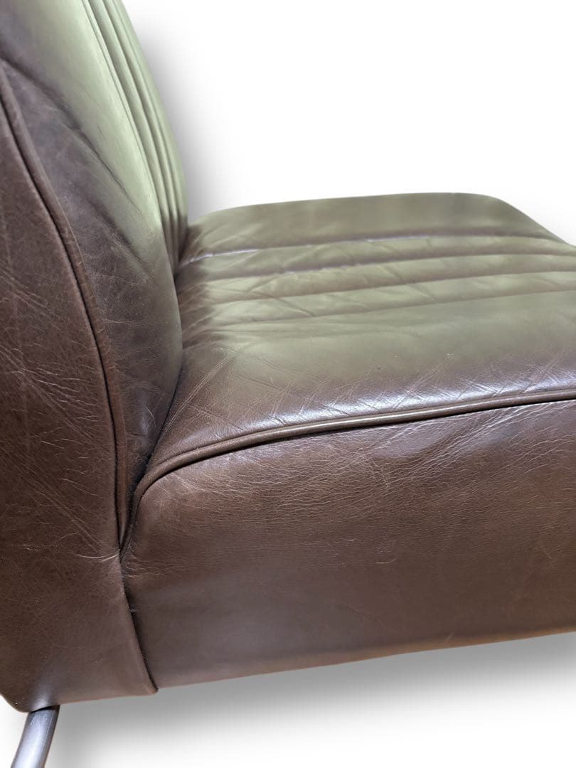 クラッシュゲート　シングル　ソファ　レザー　マック3 オイルレザー