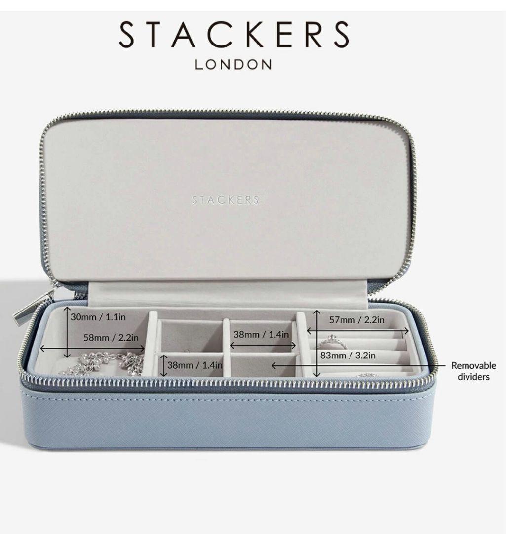 【STACKERS】トラベル ジュエリー ボックス L ダスキーブルー
