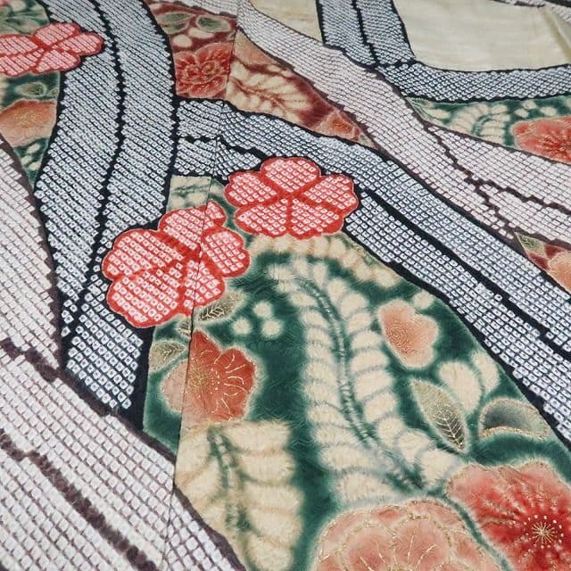 ノー天気ママ✾ｍ1920＊正絹 総絞り 辻が花 トール 振袖単品