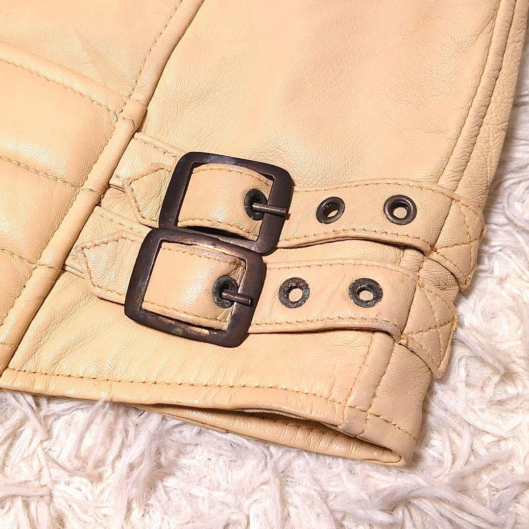 【超希少】ローリングストーンズ 羊革 バック刺繍 シングルライダース L