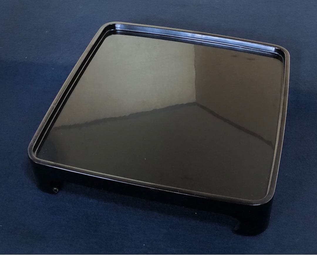 《R》輪島塗 雲松竹梅蒔絵 三段重 重台付 木製漆器 木箱　260116き4