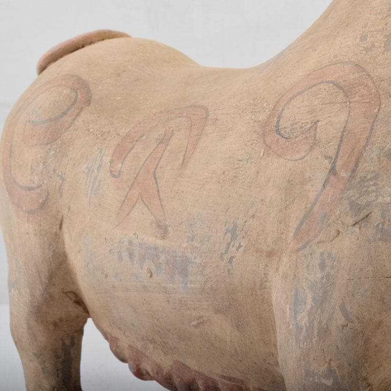 中国　加彩　豚俑　陶俑　置物　V　9049AE