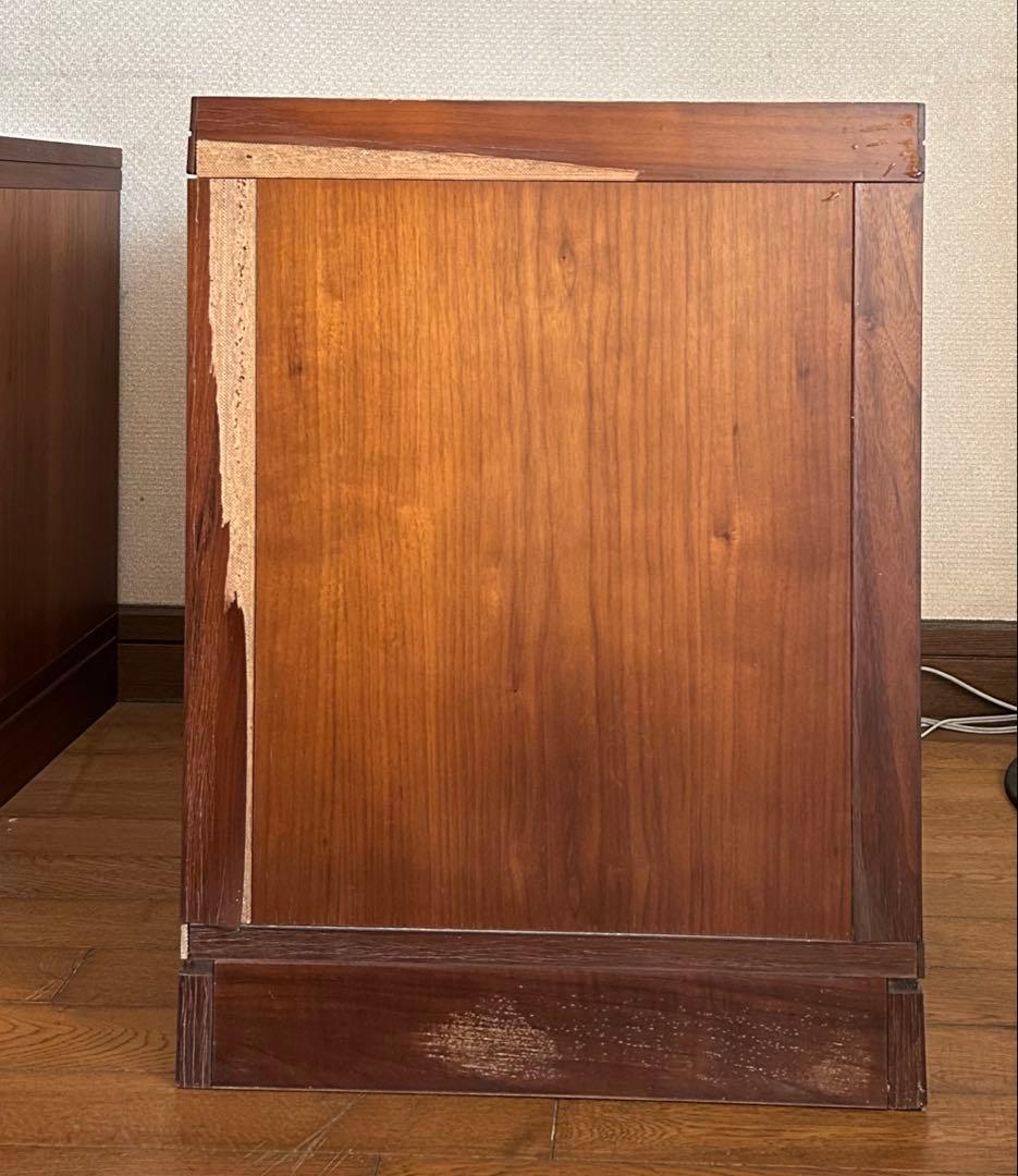 マルニ　ウォールナット　ダークブラウン キャビネット2本　中央部分は除く