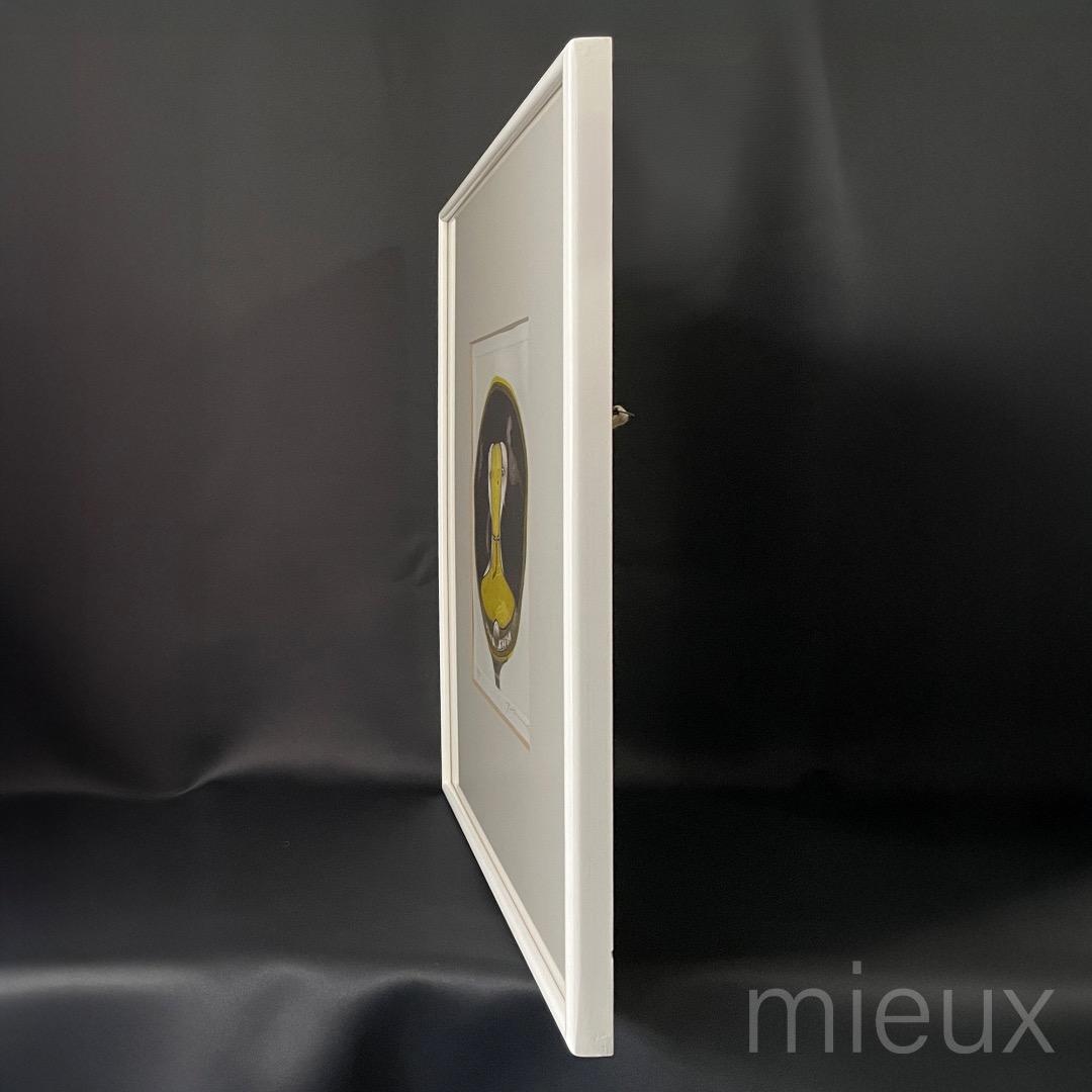 堀井英男「醜い生」エッチング 額付 サイン入り 中古