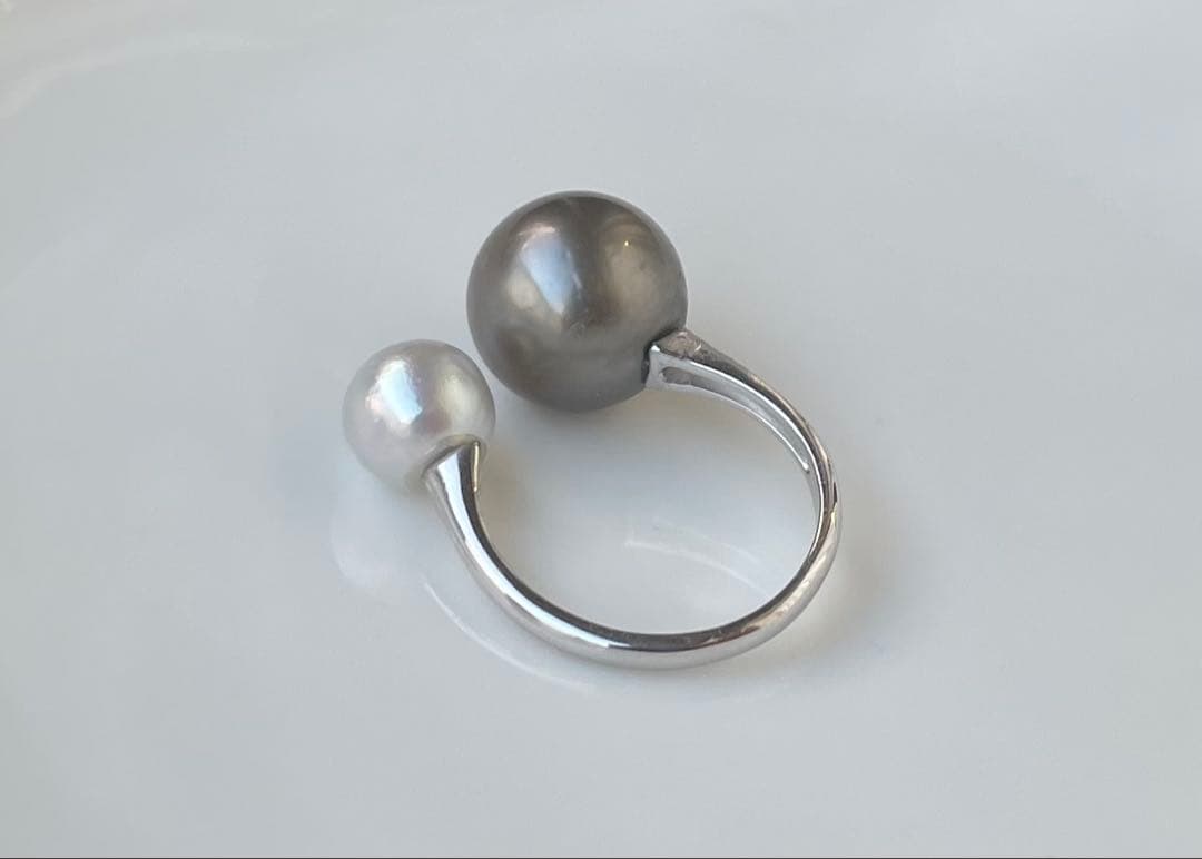 黒蝶真珠 南洋パール あこや真珠ブルー系 s925マット感 上品 ハイブランド