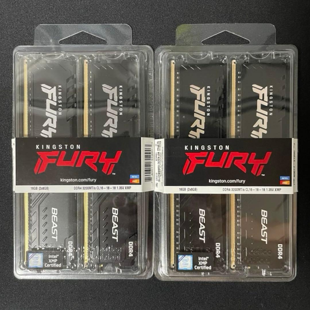 Kingston FURY BEAST 3200MHz DDR4 8GB‪✕‬4