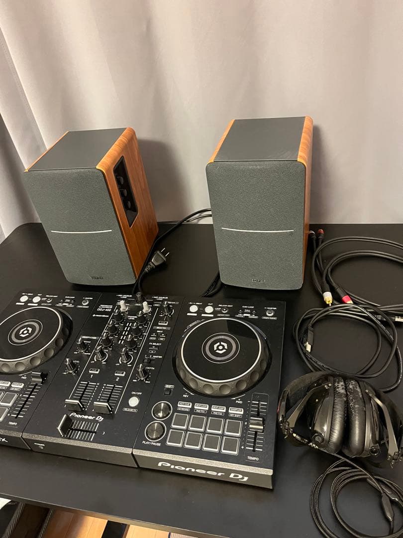 djセット ddj400, ヘッドホン, スピーカー