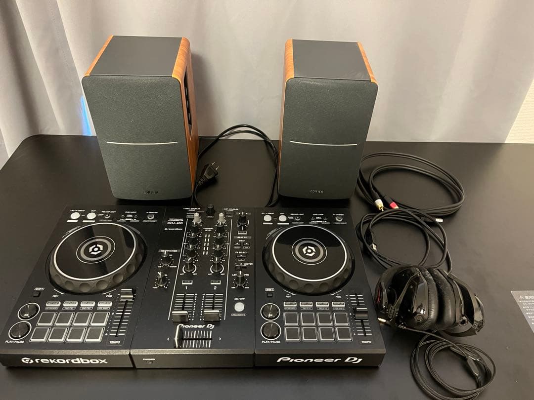 djセット ddj400, ヘッドホン, スピーカー