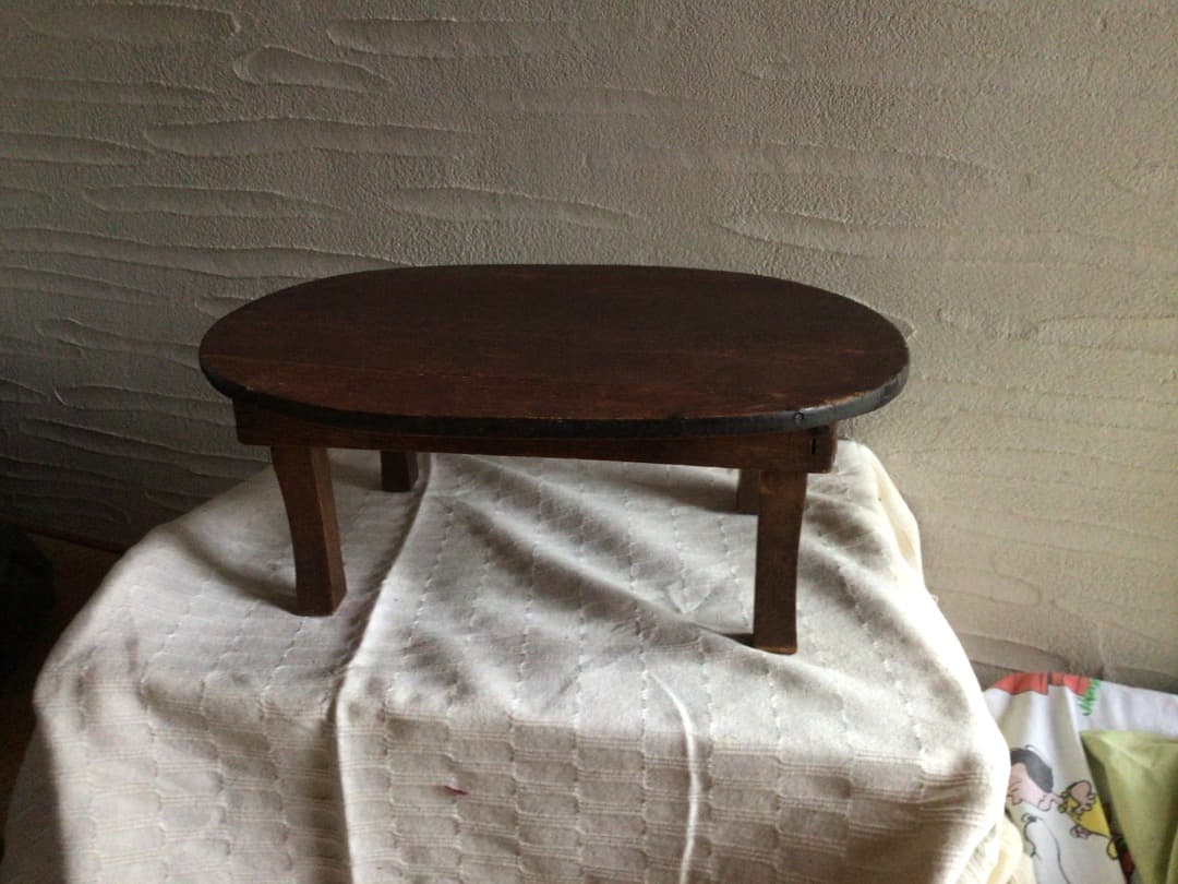 昭和レトロ　アンティーク　小型ちゃぶ台　小型チャブ台　折りたたみ式ちゃぶ台