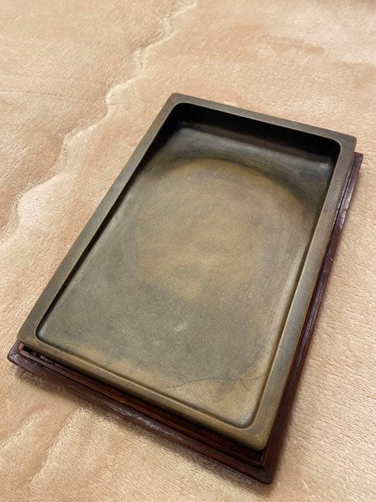 ㉘【値下げ】硯　澄泥硯（鱔魚黄）　書道