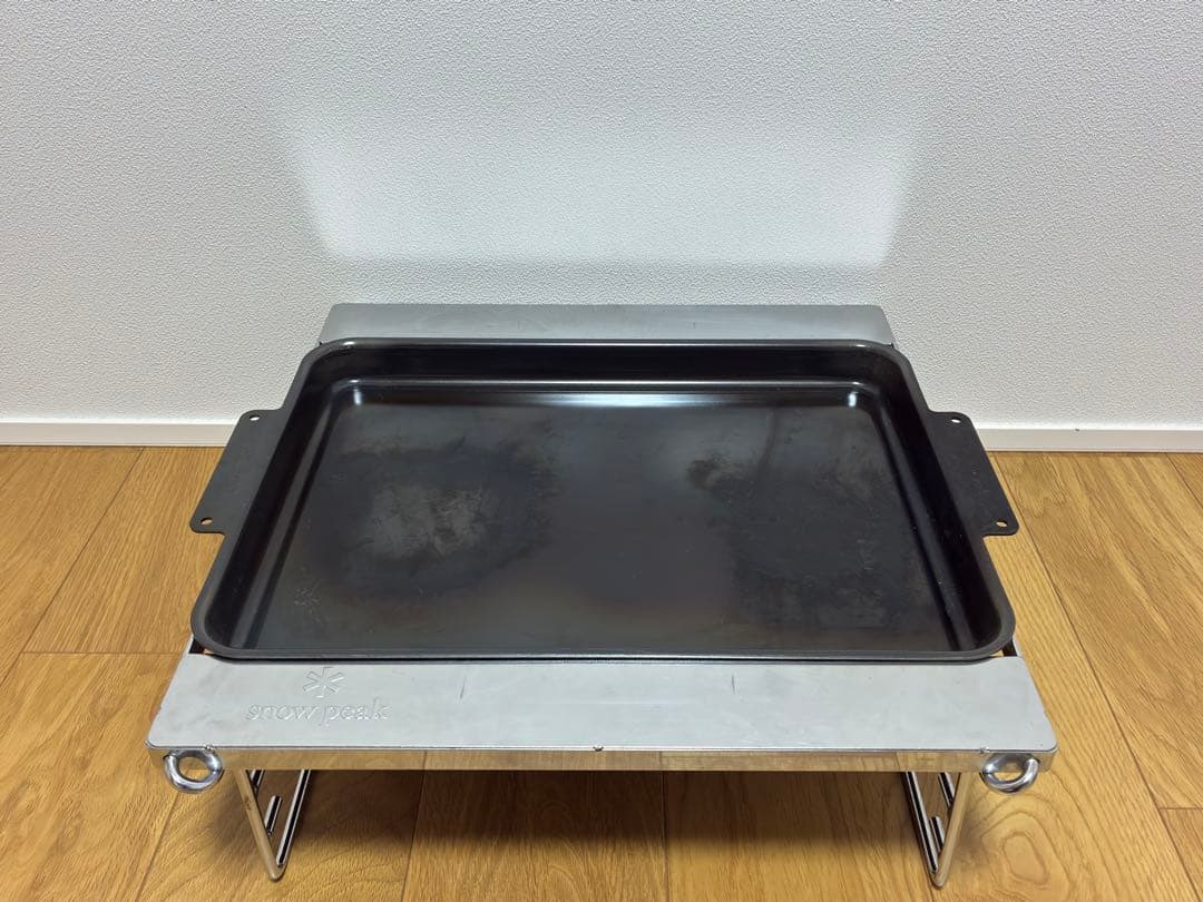 スノーピーク　焚火台L用オプション　グリルブリッジL、グリルプレート黒皮鉄板