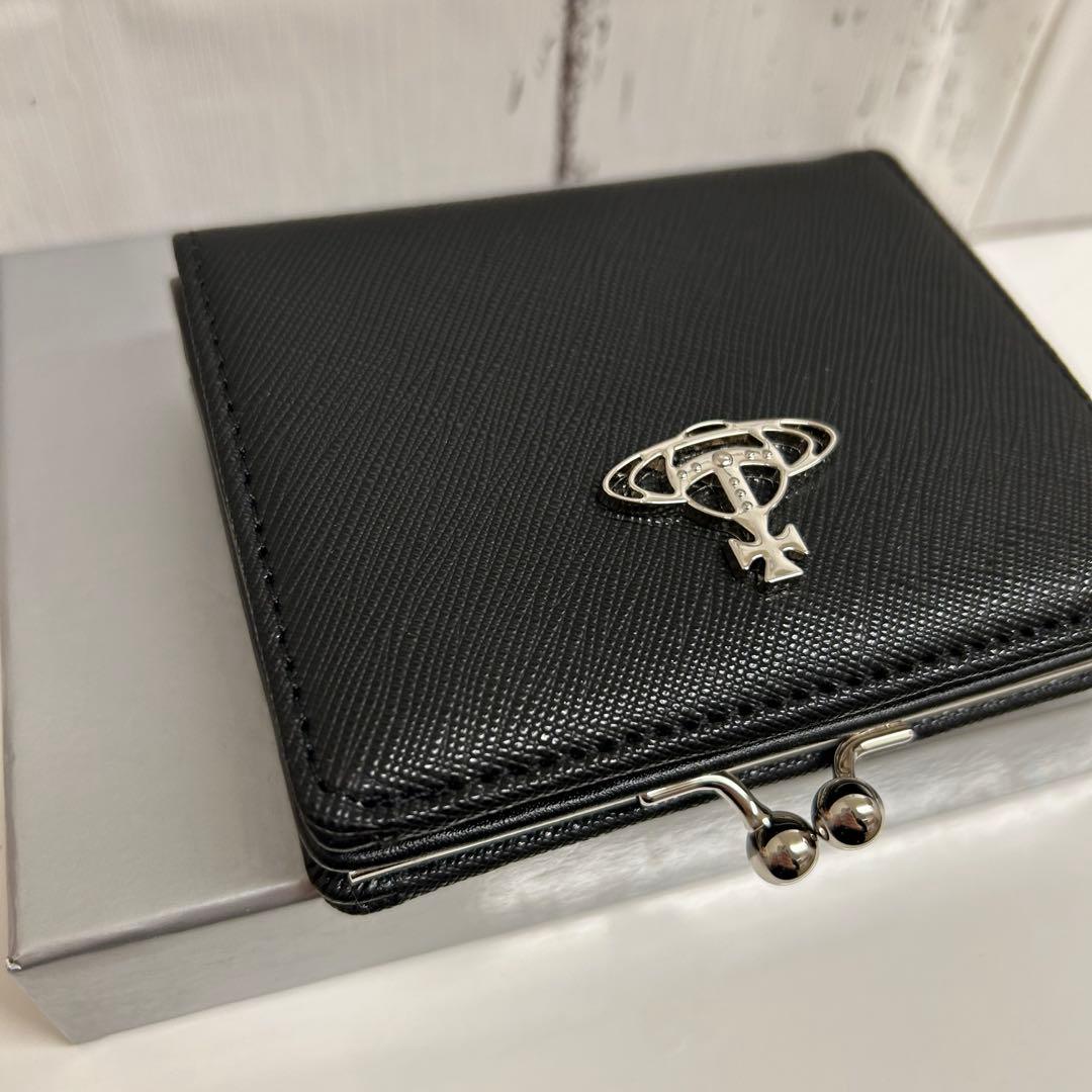 【ショッパー付き】Vivienne Westwood　二つ折り財布　ブラック