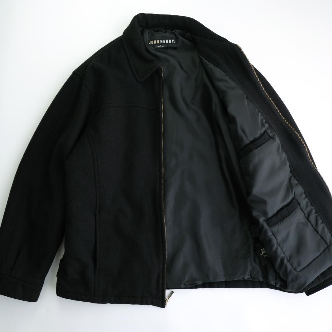 JOHN HENRY 中綿入りウールジャケット 黒 ブラック M