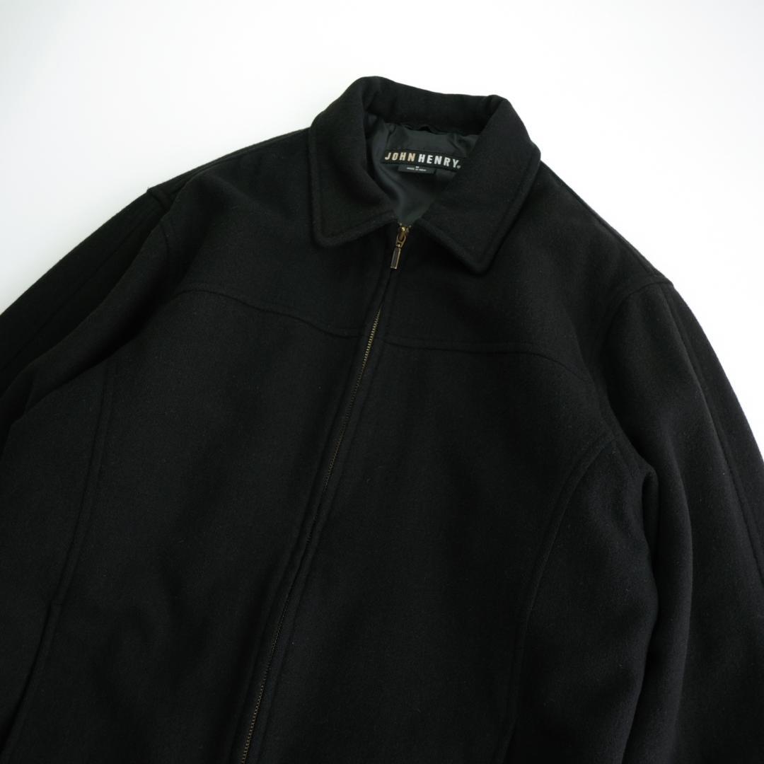 JOHN HENRY 中綿入りウールジャケット 黒 ブラック M