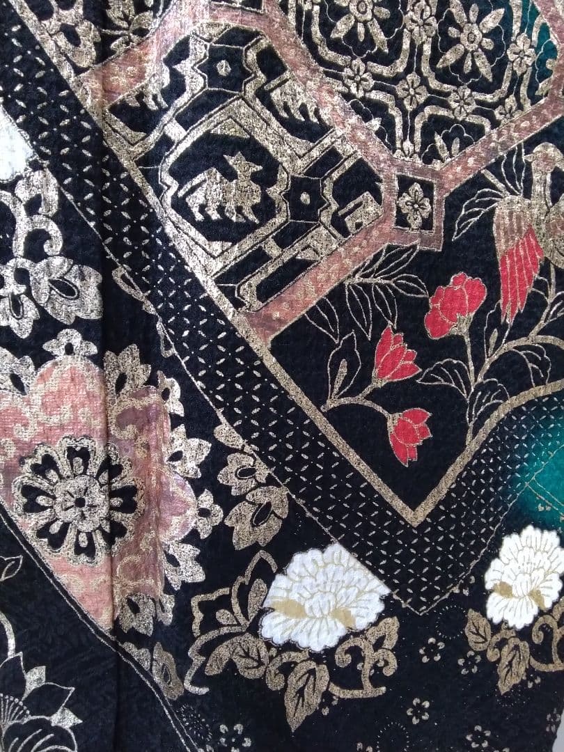 振袖フルセット、正絹、トールサイズ、重ね衿帯揚げ帯締め、やまと西陣高級袋帯、襦袢