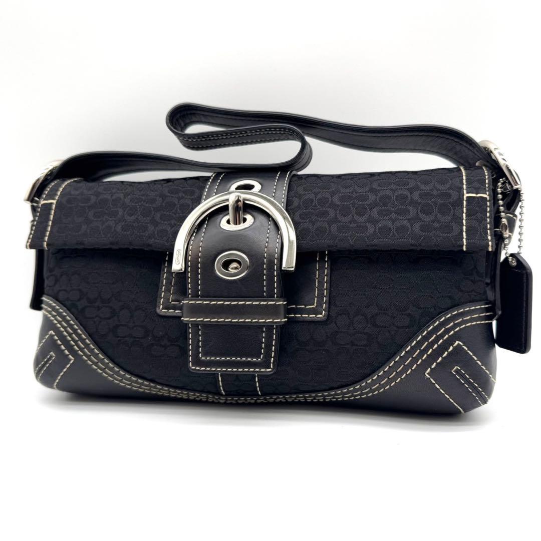 未使用級✨COACH コーチ ソーホー シグネチャー ワンショルダーバッグ 黒