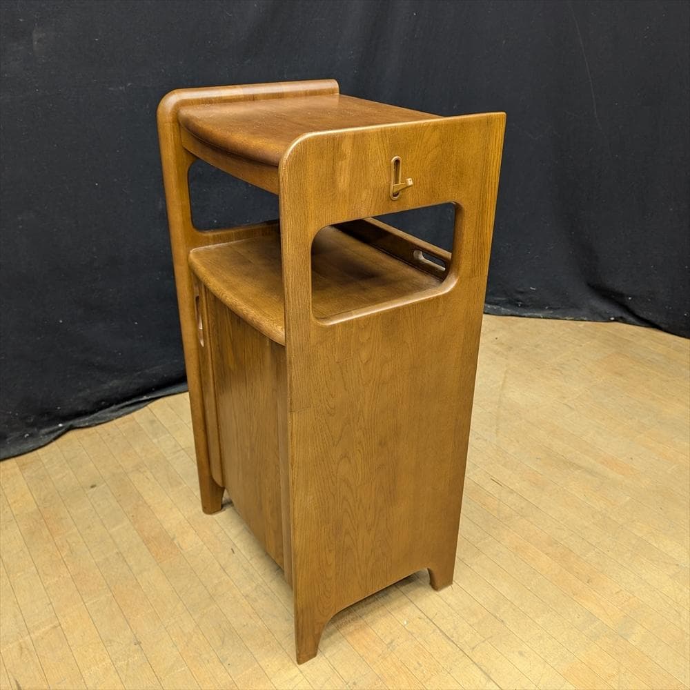 美品　マルニ　天然木　電話台　FAX台　キャビネット　サイドボード　花台　飾り台