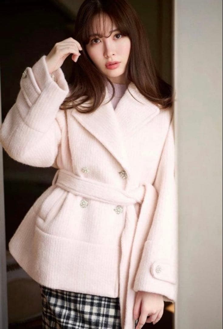 美品　herlipto Odette Wool-Blend Coat S