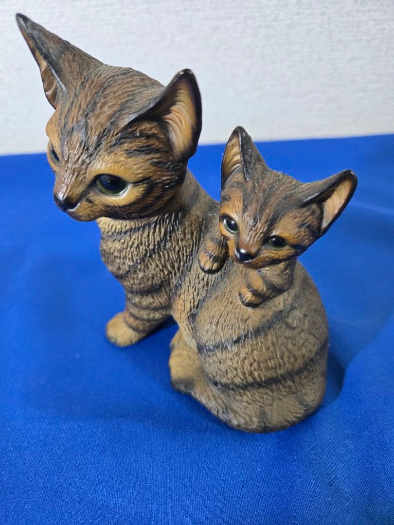 博雲陶器社　猫の親子の置物　最終値下げ