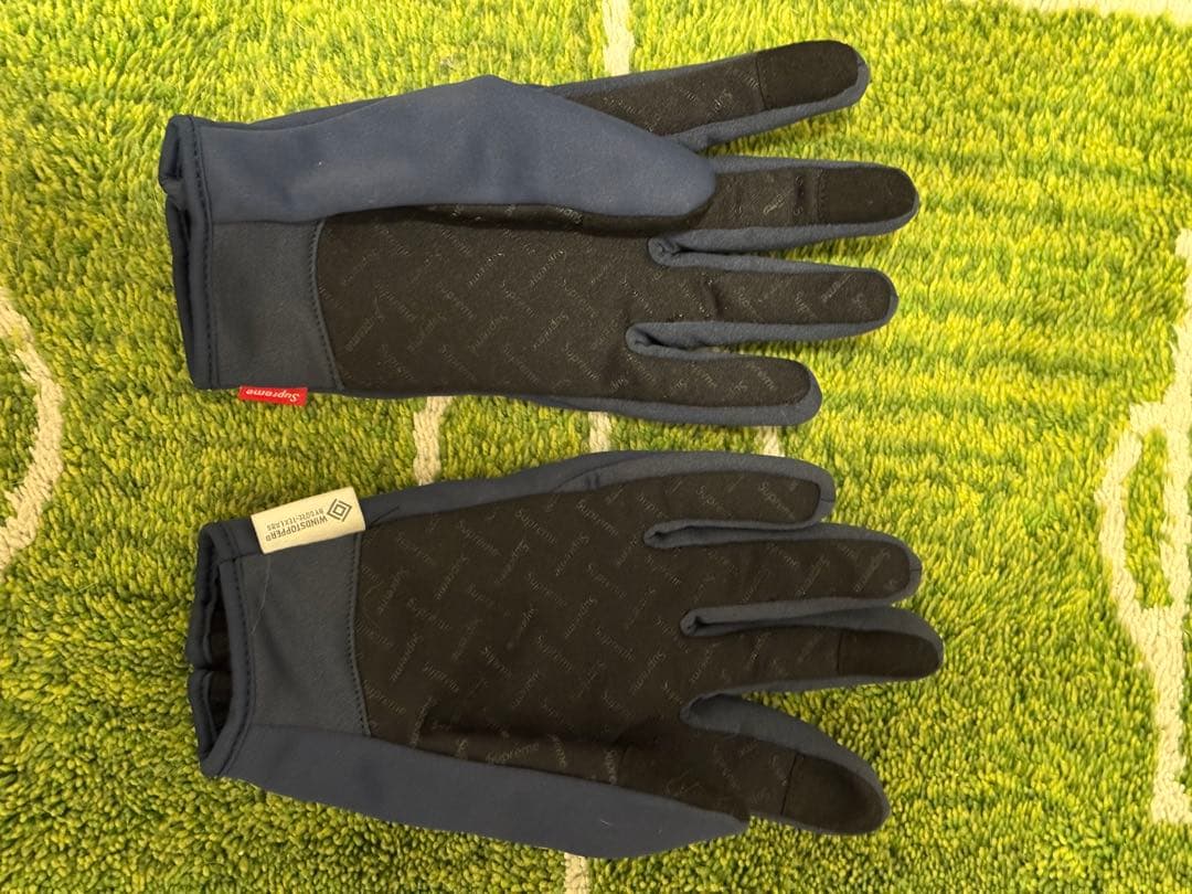 美品　Supreme Windstopper Zip Gloves ネイビー　M