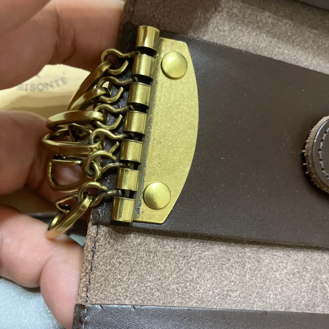 未使用品　IL BISONTE　イルビゾンテ　6連 キーケース　レザーリング