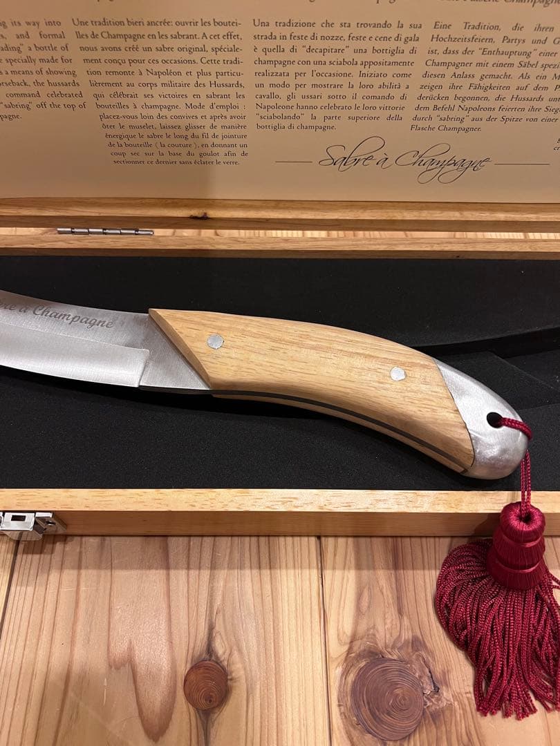 プルテックス シャンパンサーベル 木製ケース付き