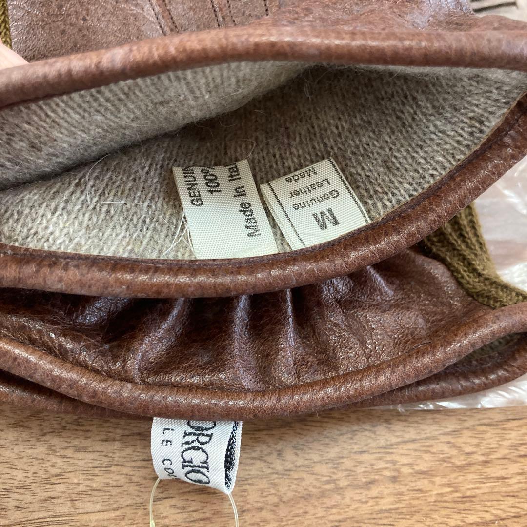 Giorgio Armani ブラウンレザー手袋