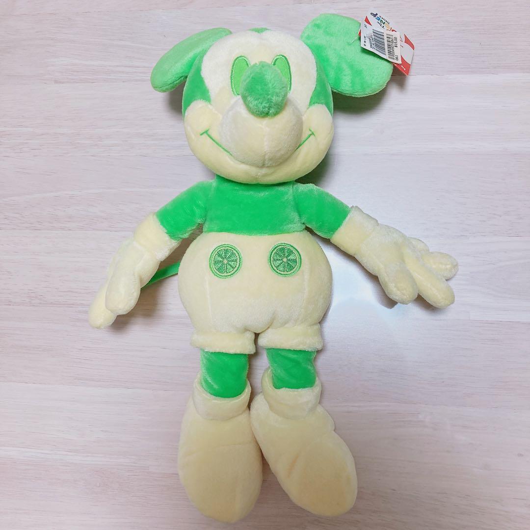【超希少】ミッキーマウス　ディズニーストア　ライム　ぬいぐるみ　年代物　激レア