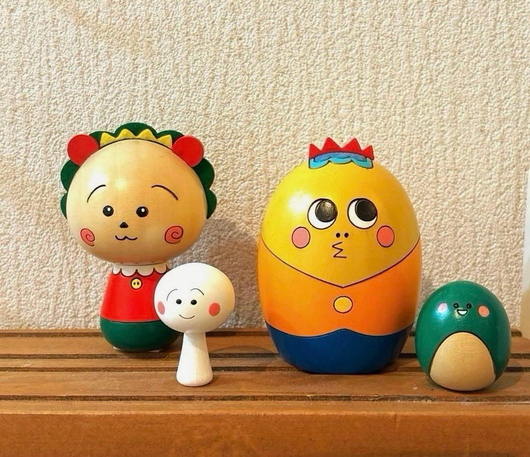 コジコジ　卯三郎　こけし　4体　フルセット　木製　箱あり