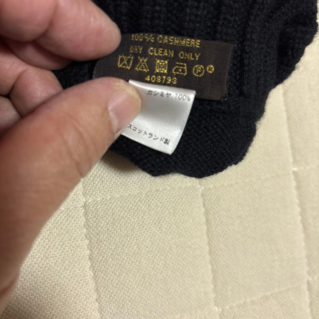 ルイヴィトンLOUIS VUITTONダミエ レザーパッチ カシミヤ100％手袋