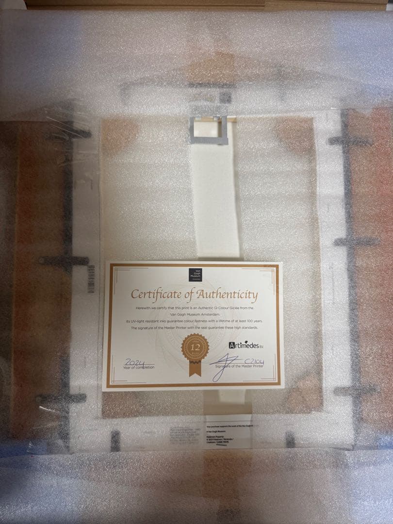 ゴッホピカチュウ　キャンバスアート　金枠　Sサイズ