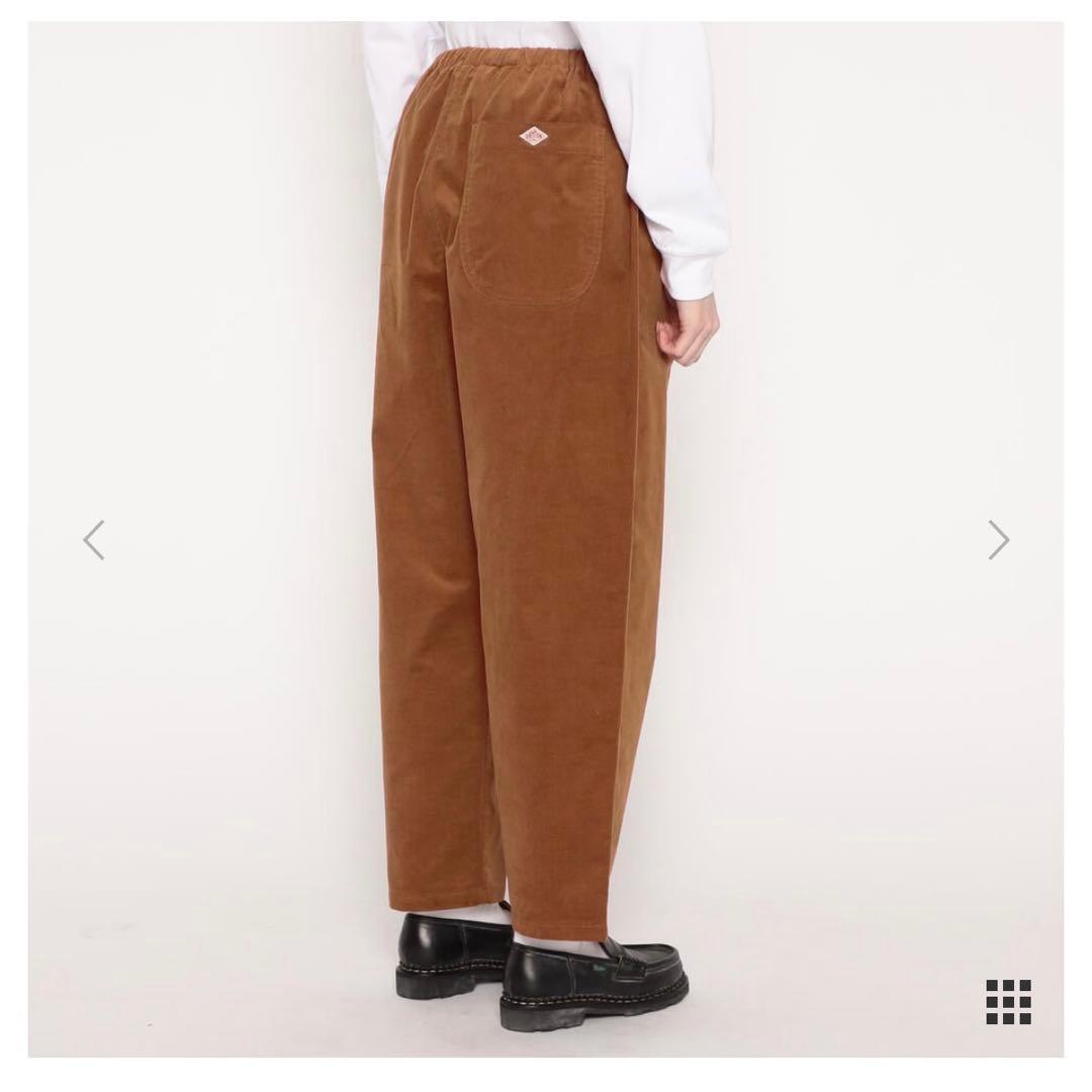 ダントン　コーデュロイ　ストレッチテーパードパンツ　36 オフホワイト