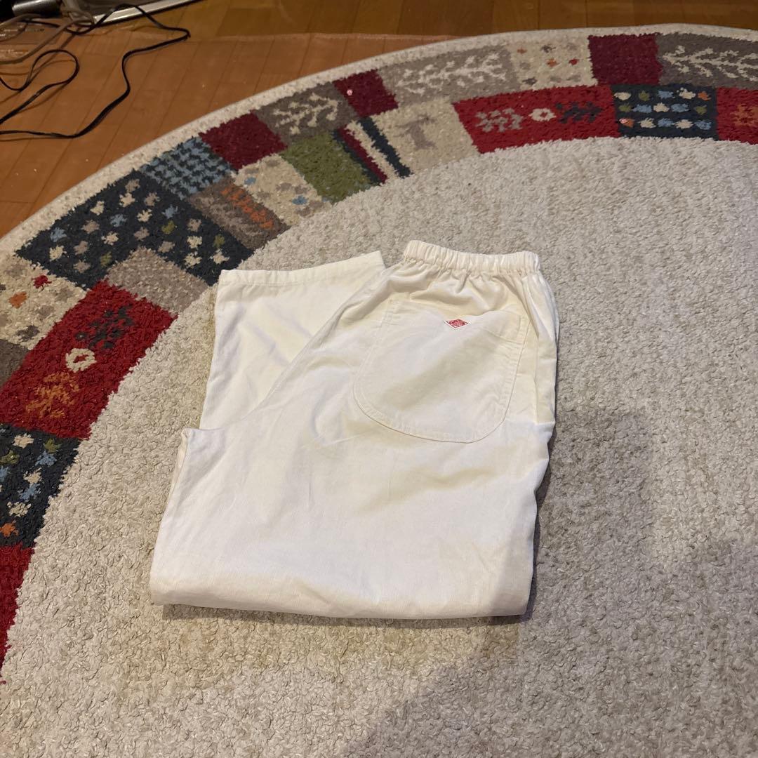 ダントン　コーデュロイ　ストレッチテーパードパンツ　36 オフホワイト