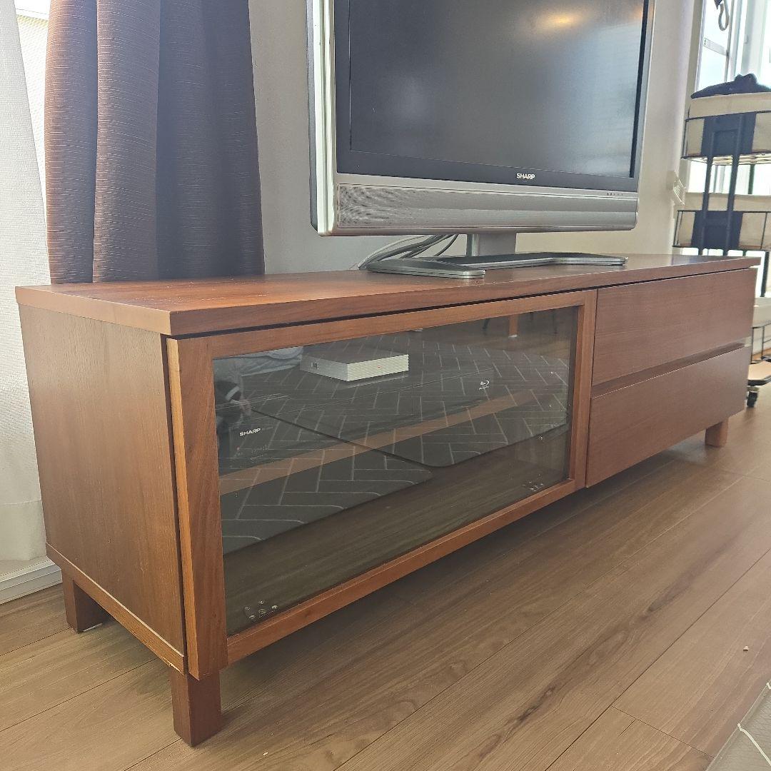 【ぴよ】無印良品木製AVラック・幅150cm・ウォルナット材