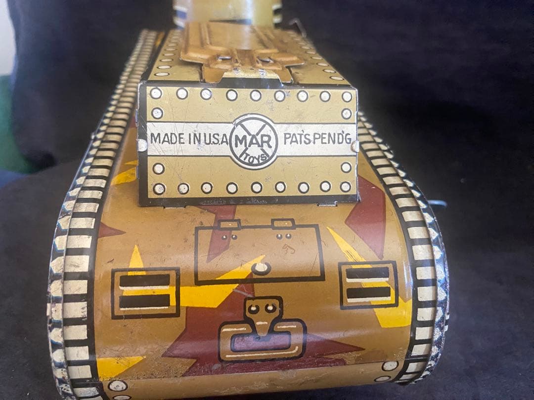 ⭐️ 希少品！ Marx toys 製 ゼンマイ式ブリキ戦車です。
