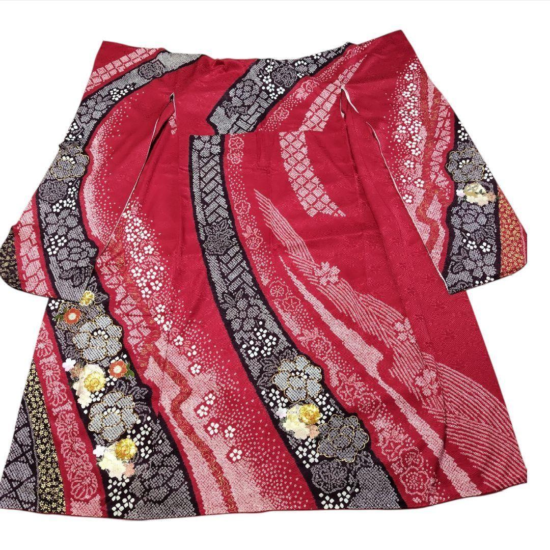 振袖フルセット(7点)・成人式・手絞り・京都きもの友禅・本絞り・豪華刺繍・逸品