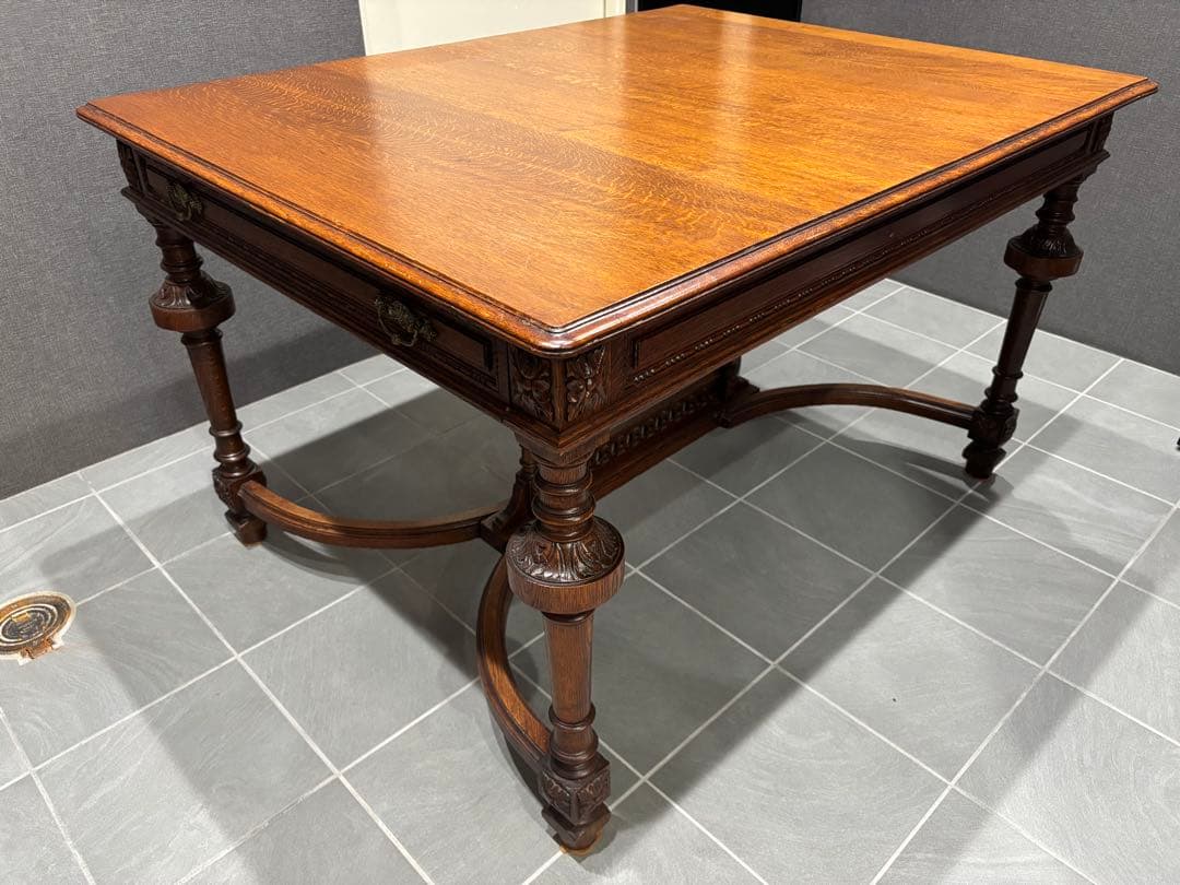 アンティーク　センターテーブル　オーク材テーブル