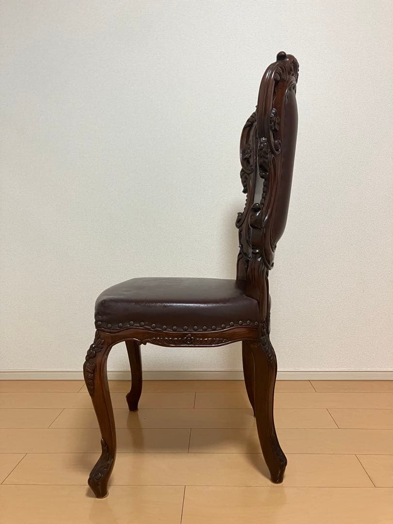 専用　アンティーク　猫足　革張り　ダイニングチェア