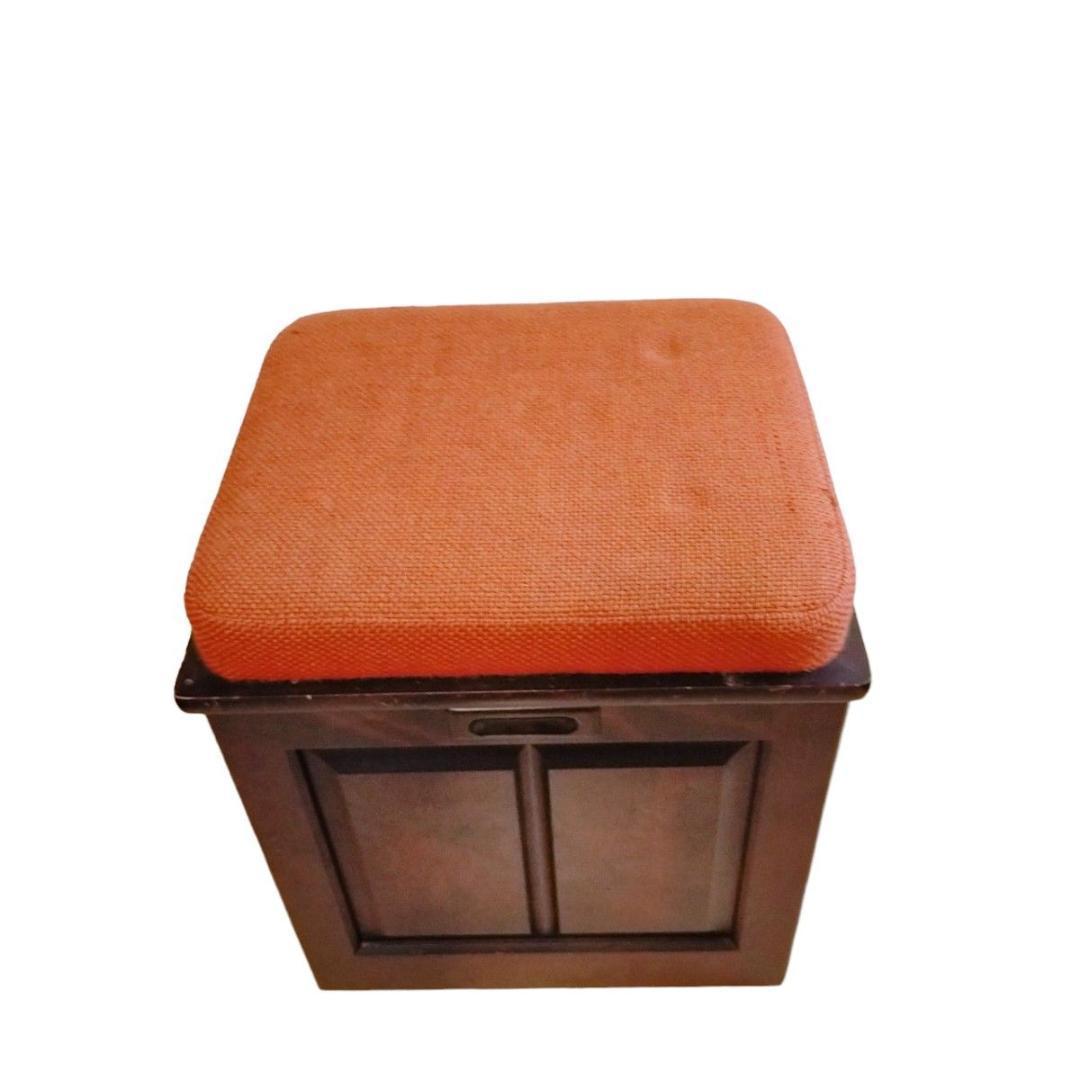 北海道民芸家具　品のある佇まいが魅力　ドレッサースツール(椅子、イス、収納付き