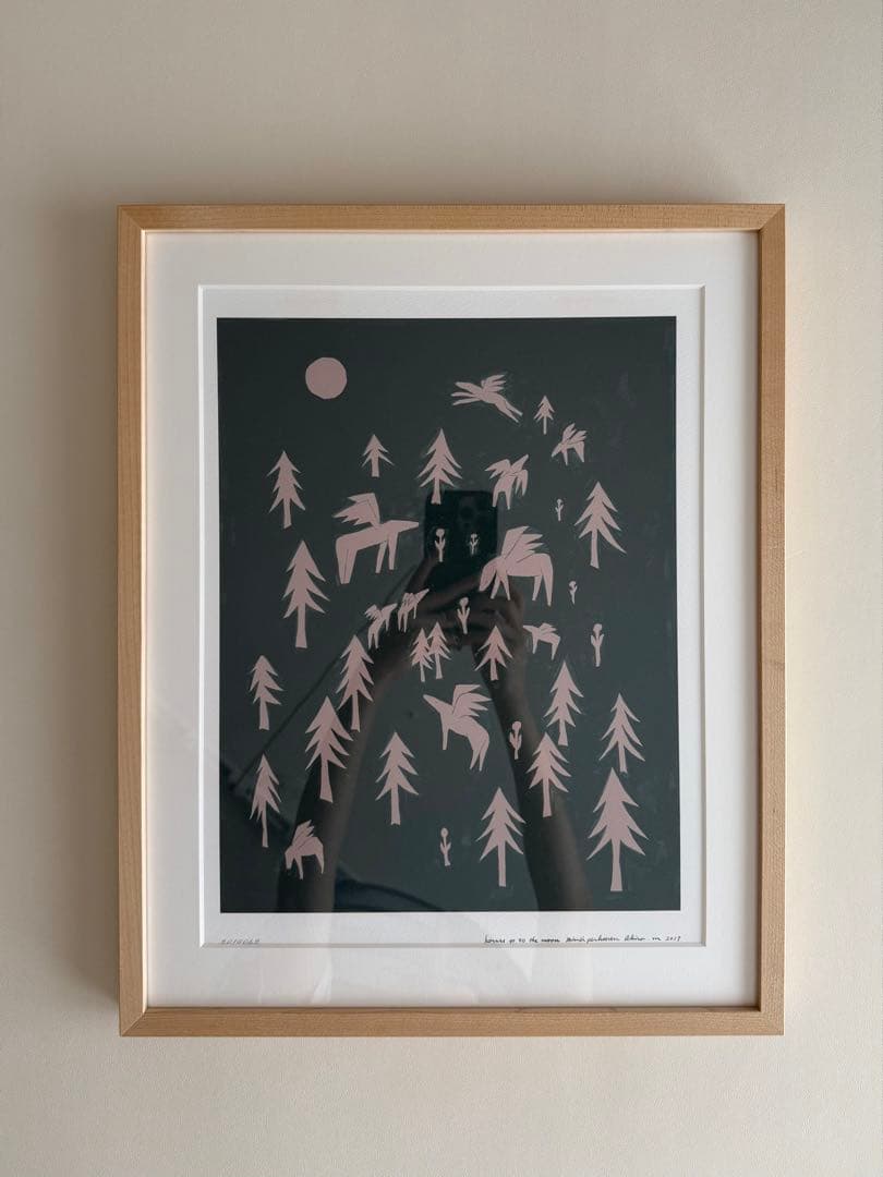 ミナペルホネン 皆川明× クリッパン アート ポスター A3 グリーン 正規品