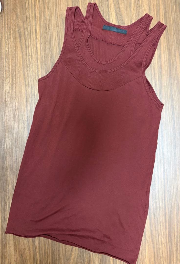 JULIUS ユリウス レイヤードタンクトップ カットソー 2 COTTON